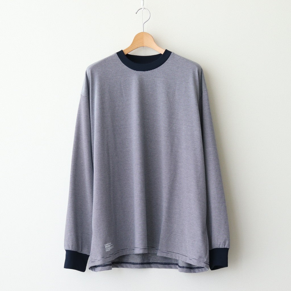 MICRO BORDER L/S TEE #WHITE×NAVY [FSC251-70114]