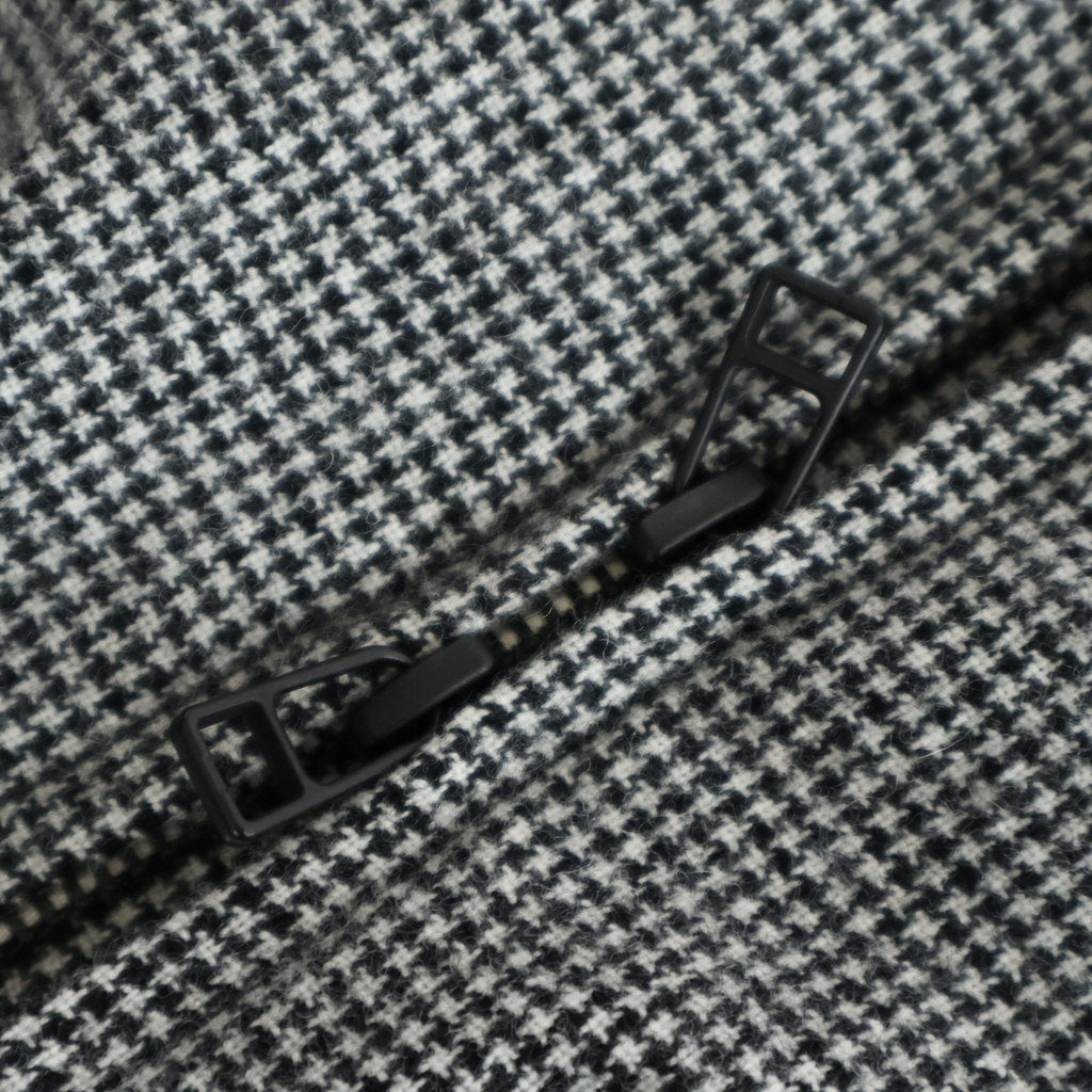 FDRSJK - ウール・千鳥 フロントジップジャケット #09 White × Black [SN_FR1403JK]