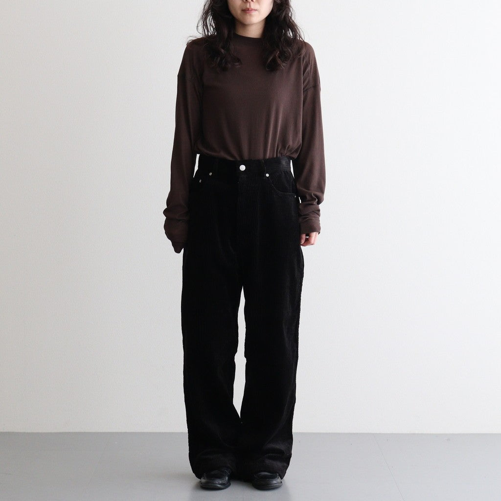 Chunky Corduroy Pants #BLK [12610703]