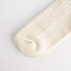 LINEN COTTON RIBBED ANKLE SOCKS #ECRU [R1462-SS26]