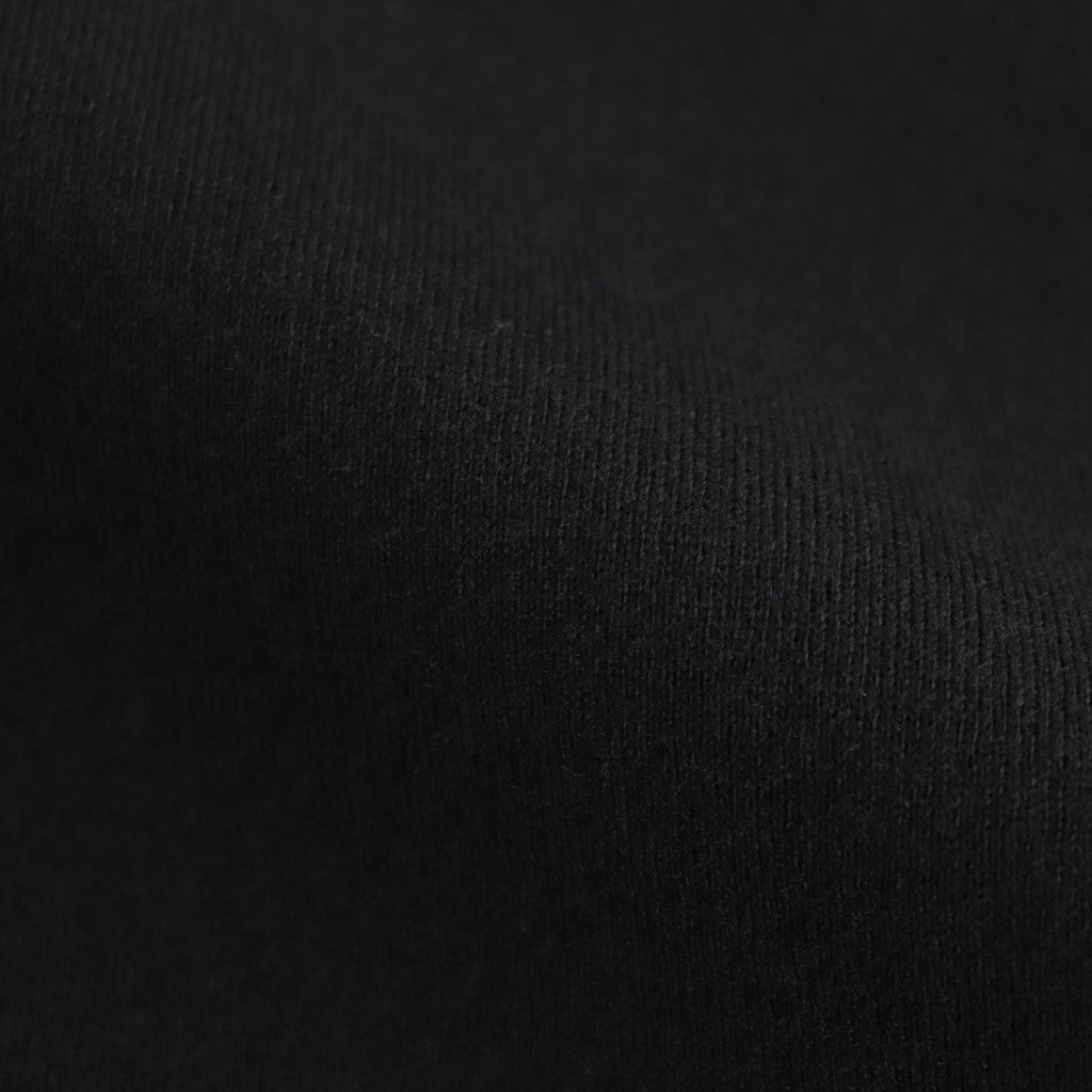 COTTON SILK STRETCH DOUBLE FACE KNIT SKIRT #BLACK [A25SS02WF]