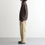 GARMENT-DYED FINX CHINO ONE-TUCK WIDE PANTS #LIGHT BEIGE [A26AP01CP]