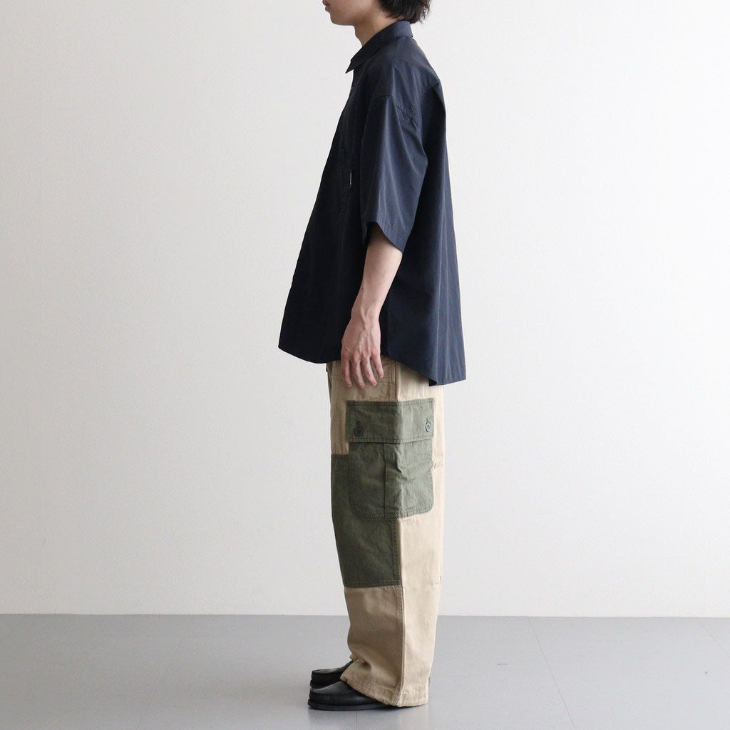 ナイロンタッサー S/S シャツ #NAVY [HQ-B021-051]