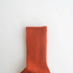 WASHI/RECYCLED COTTON RIB CREW SOCKS #D.ORANGE [R1535-AW25]