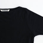 SUPER HIGH GAUGE SHEER RIB BOAT NECK L/S TEE #BLACK [A00T05HF]