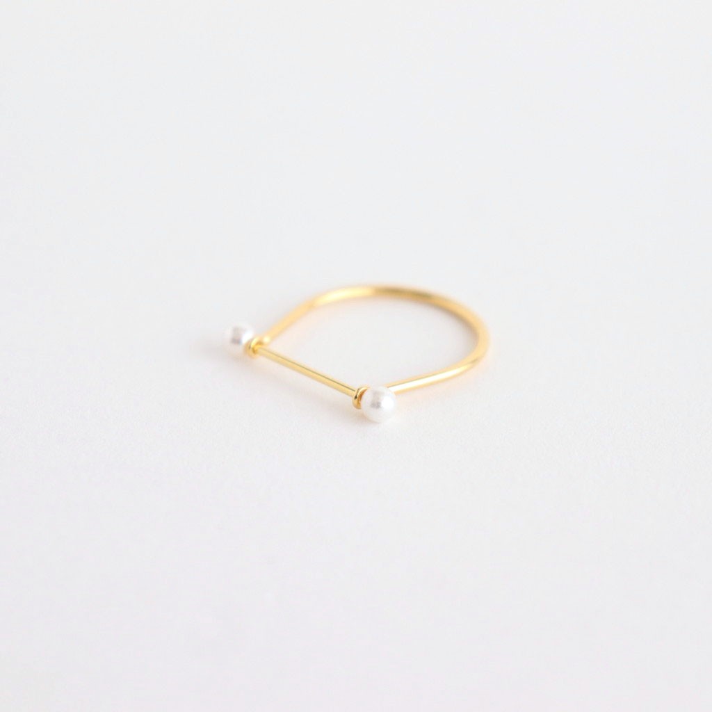 Skinny Pearl Ring #GLD [12510908]