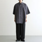 Oxford S/S Oversized B.D Shirt #GRAY [GM261-50025B]