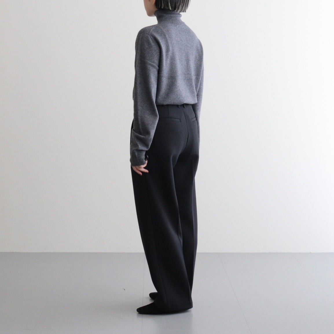 Wool Cashmere Turtle Knit #GRY [12520537]