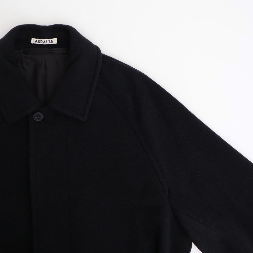 SUPER FINE WOOL MOSSER SOUTIEN COLLAR COAT #BLACK [A25AC04WM]