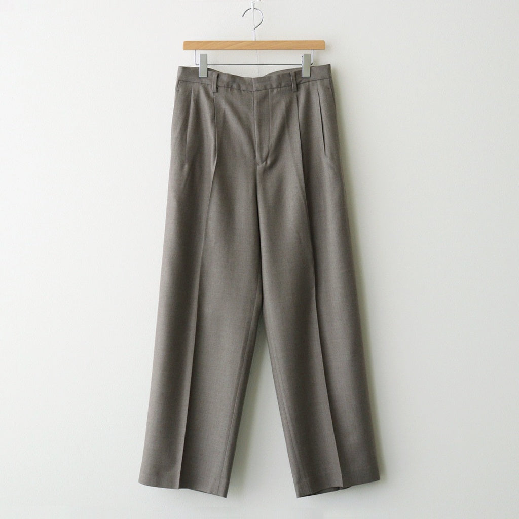 SUPER LIGHT WOOL TWO-TUCK SLACKS #TOP BROWN [A25AP05OS]