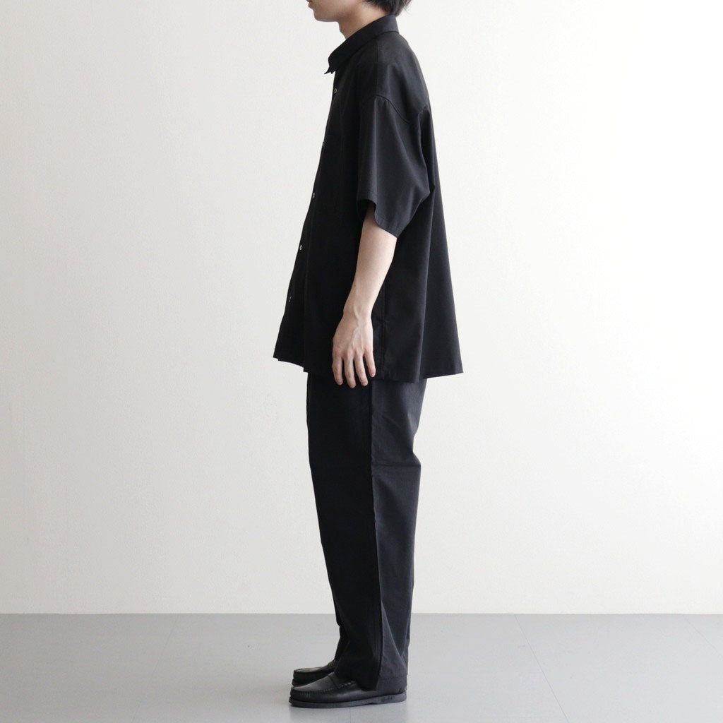 Solotex Twill S/S Oversized Box Shirt #BLACK [GM261-50159B]