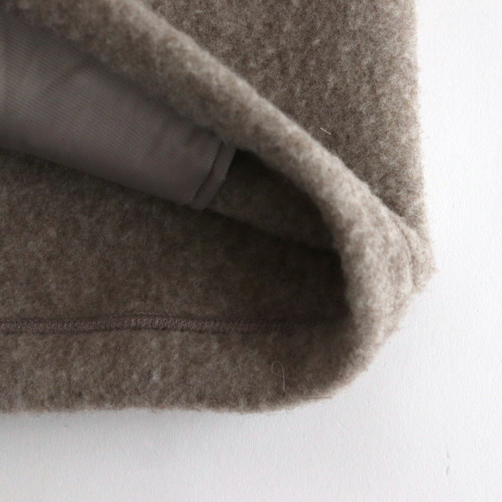 WOOL FLEECE VEST #natural l.gray [14452]