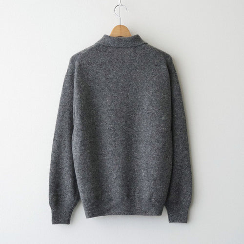 CASHMERE NEP KNIT POLO #MIX GRAY [A26AP02NE]