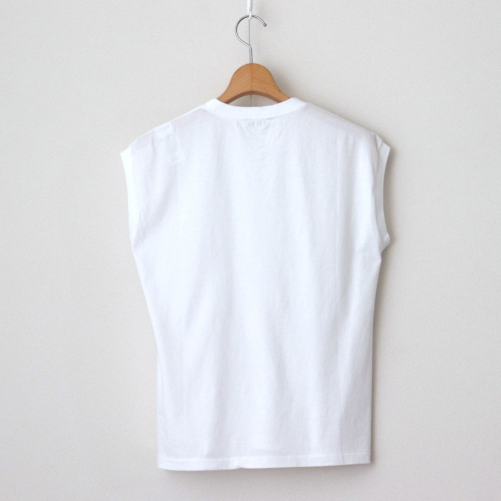 SEAMLESS CREW NECK SLEEVELESS #WHITE [A00T06ST]