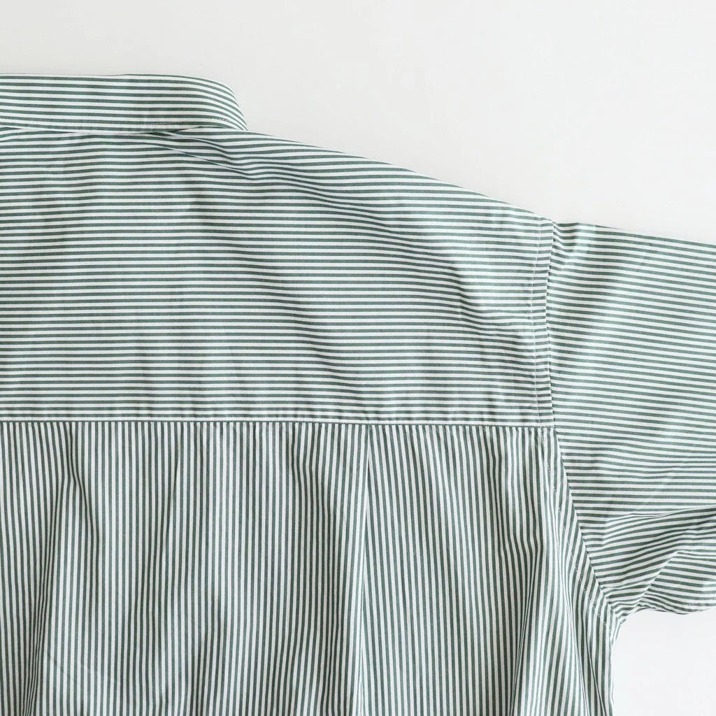 CORPORATE UNIFORM L/S SHIRT #GREEN STRIPE [FSC254-50021B]