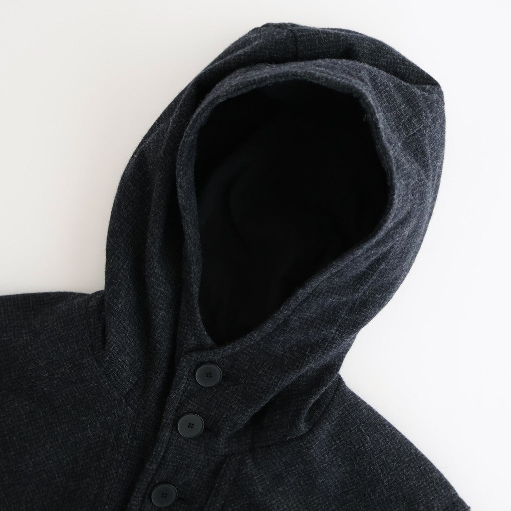 FDUFCT - ウール・千鳥 ダッフルコート #79 Navy × Grey [SN_FR1401CT]