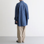 BIG DENIM SHIRT #INDIGO [Q25A-P050]