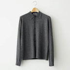HIGH GAUGE SOFT CASHMERE KNIT SHIRT CARDIGAN #CHARCOAL [A26AC03SM]