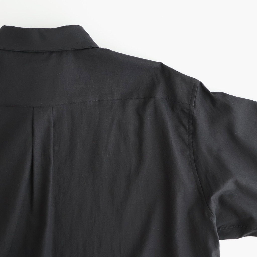 COTTON SILK OVERSIZED SS SHIRT #BLACK [ST.1498]