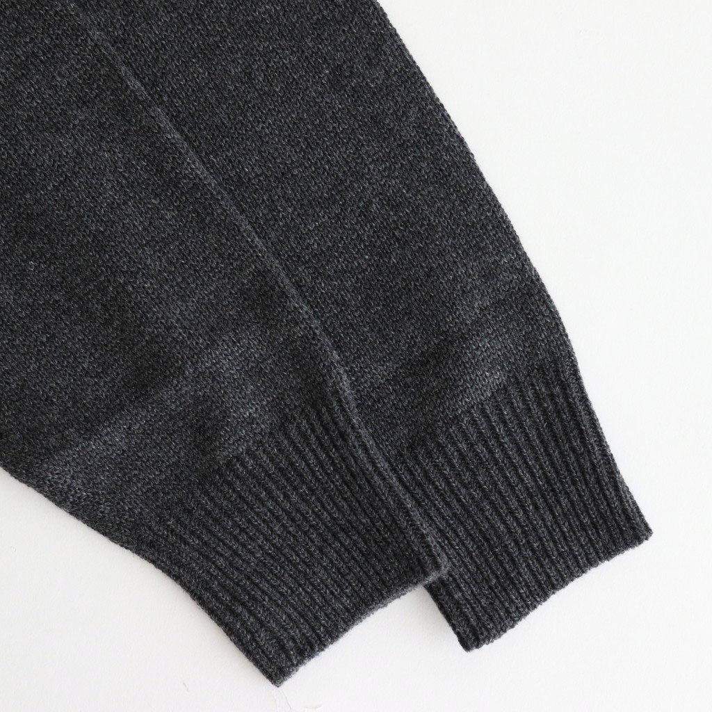 LIGHT CASHMERE KNIT V-NECK P/O #CHARCOAL [A25AV03CJ]
