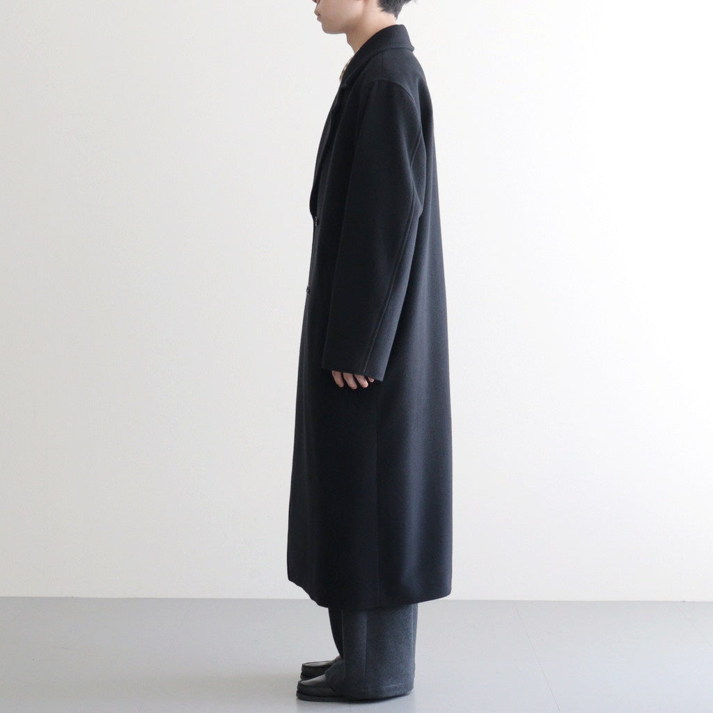 SUPER FINE WOOL MOSSER CHESTERFIELD COAT #BLACK [A25AC05WM