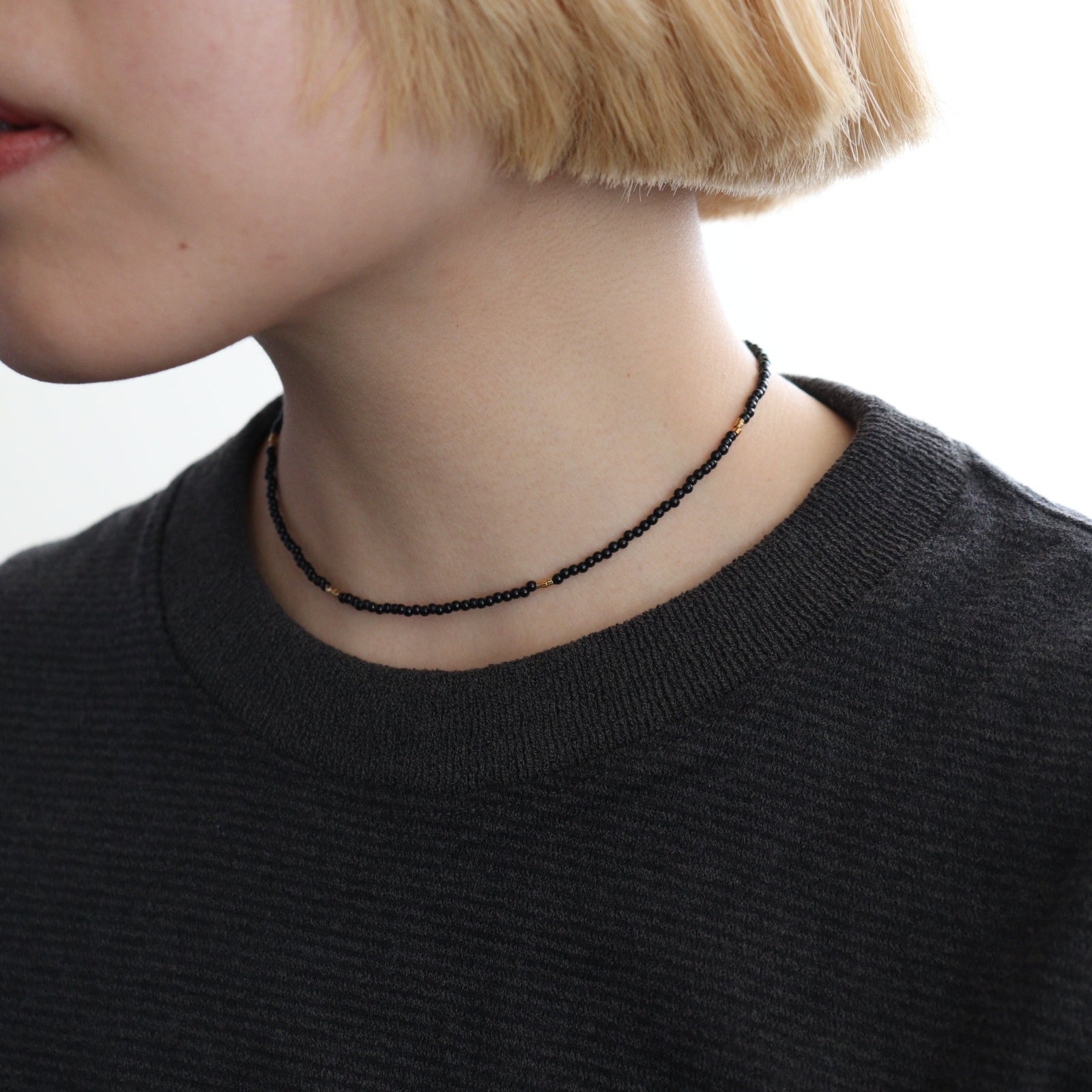 Thin Beads Choker #BLK [12610904] - ciacura 三重県四日市市の