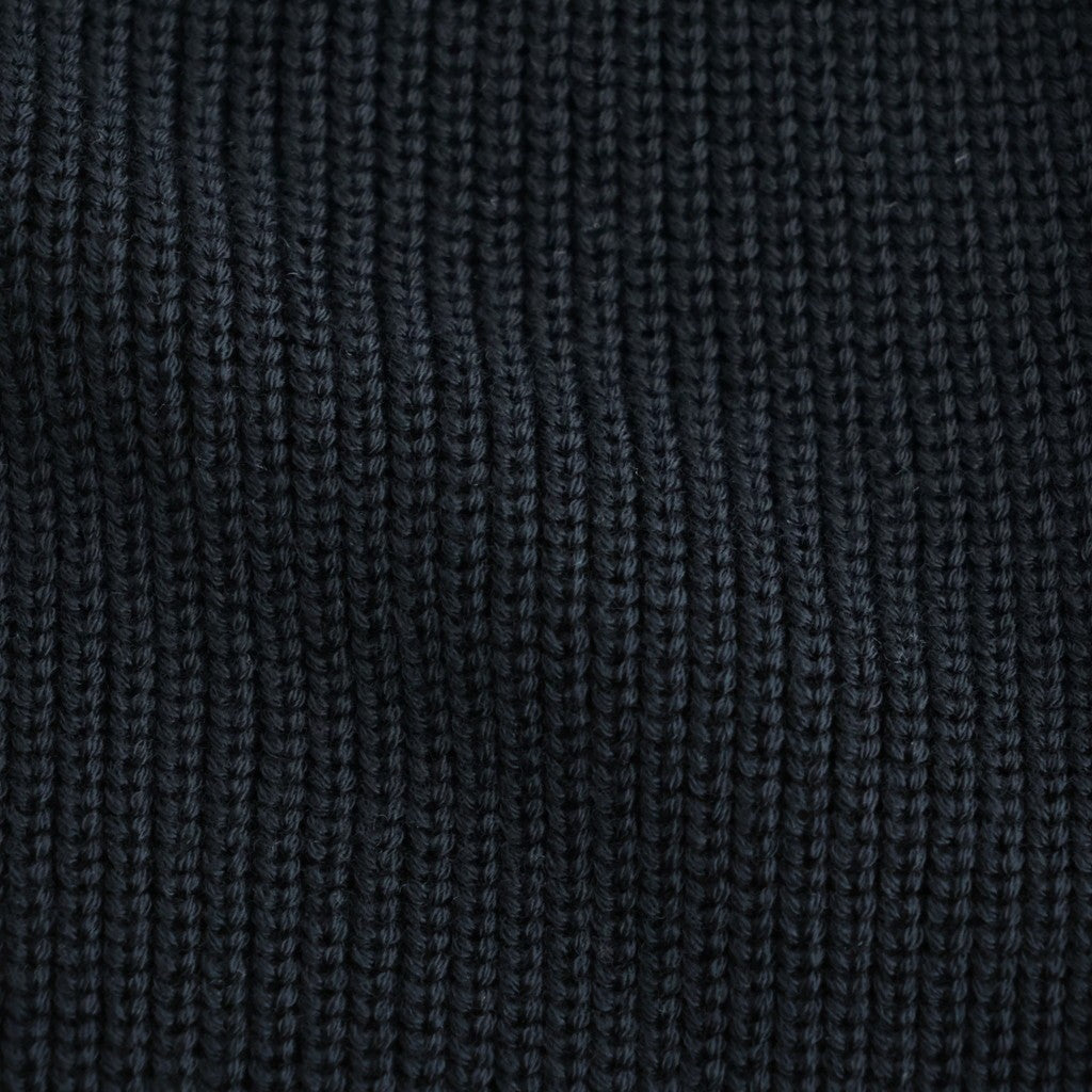 BATONER ウール梳毛片畔 Vネックカーディガン #NAVY [HR-N002-051]
