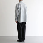 CORPORATE UNIFORM L/S SHIRT #GREEN STRIPE [FSC254-50021B]