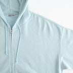HIGH TWIST LIGHT SWEAT ZIP PARKA #PALE BLUE [A26SP01MU]