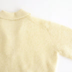 BABY SURI ALPACA SHEER KNIT SKIPPER POLO #ECRU [A26AP04AK]