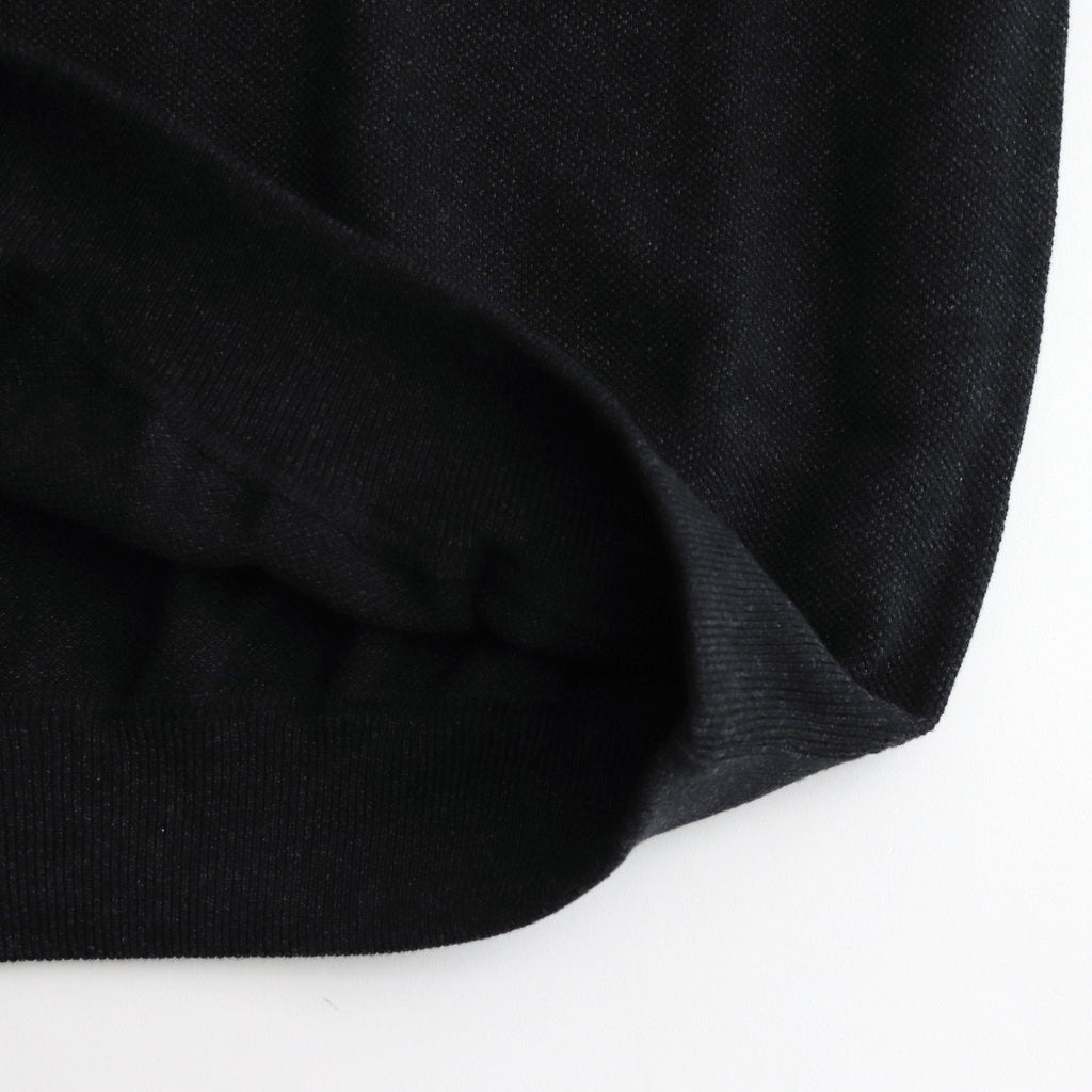 Moss Stitch Polo #Black [2501-011]