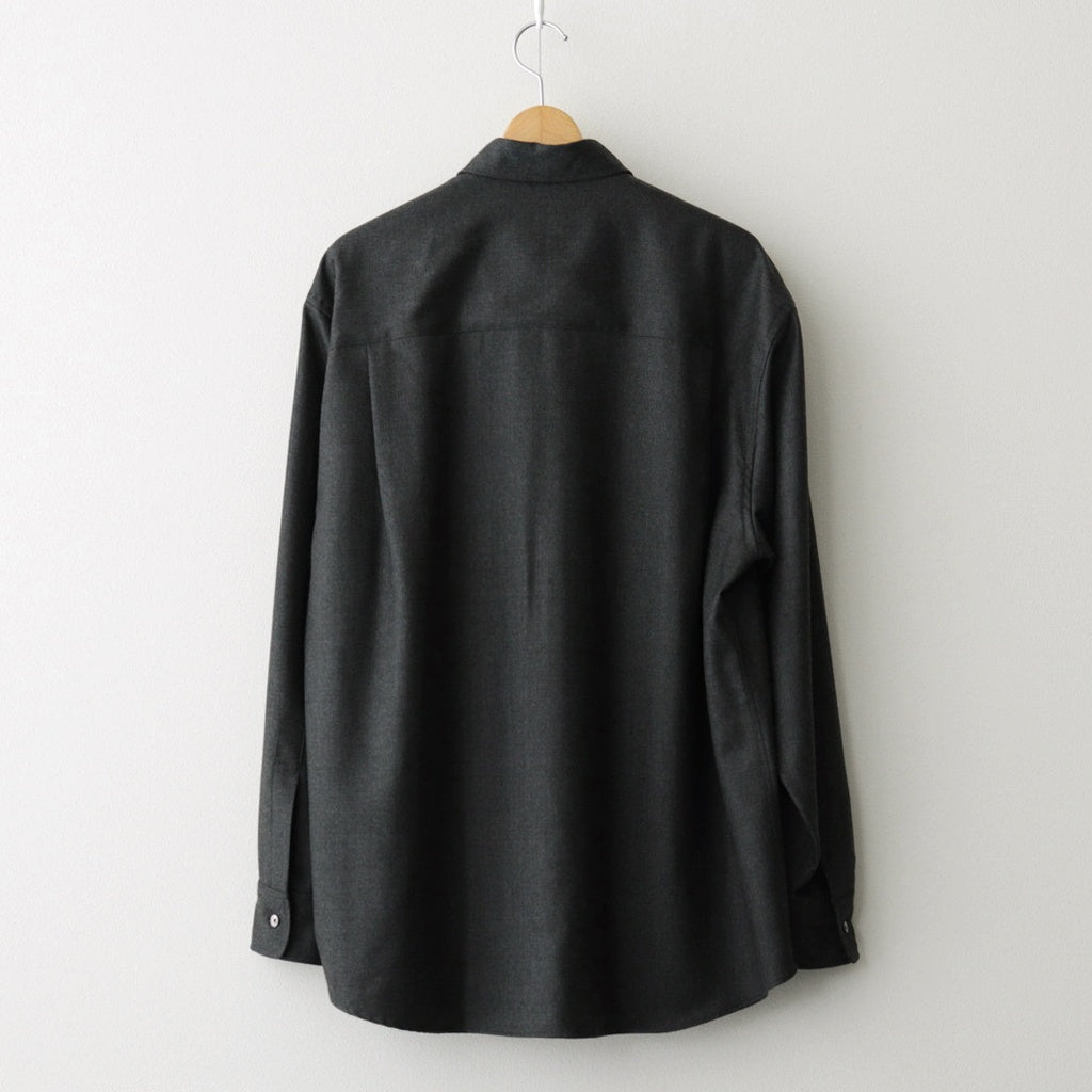SUPER LIGHT WOOL SHIRT #TOP CHARCOAL [A25AS01OS] - ciacura 三重県