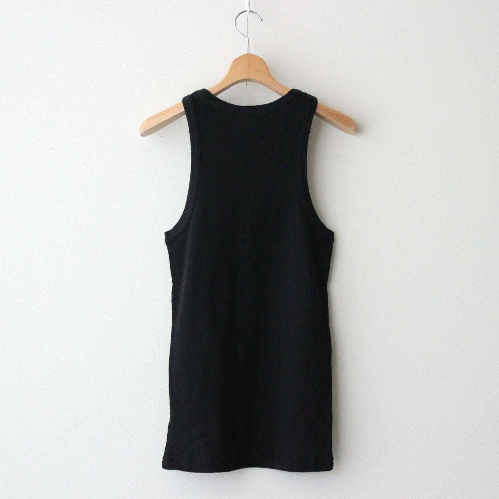 ORGANIC SOFT RIB TANK TOP #BLACK [A25ST02OT]