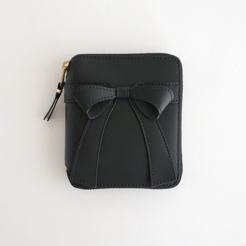 二つ折りZIP財布 - BIG BOW #Black [8Z-O210-051]