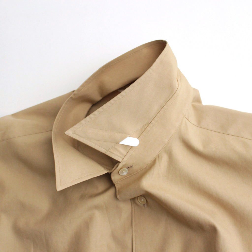 WASHED FINX TWILL SHIRT #LIGHT BROWN [A24SS01TN]