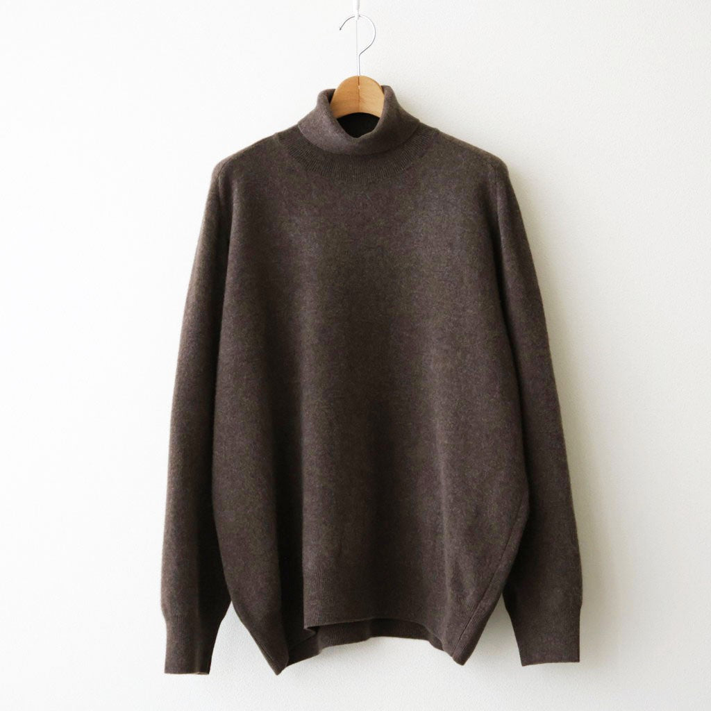 EXTRA FINE WOOL KNIT TURTLE NECK LS #MOCHA [ST.1635]