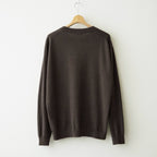 COTTON YAK KNIT V-NECK SWEATER #BROWN [KRAGLW0200]