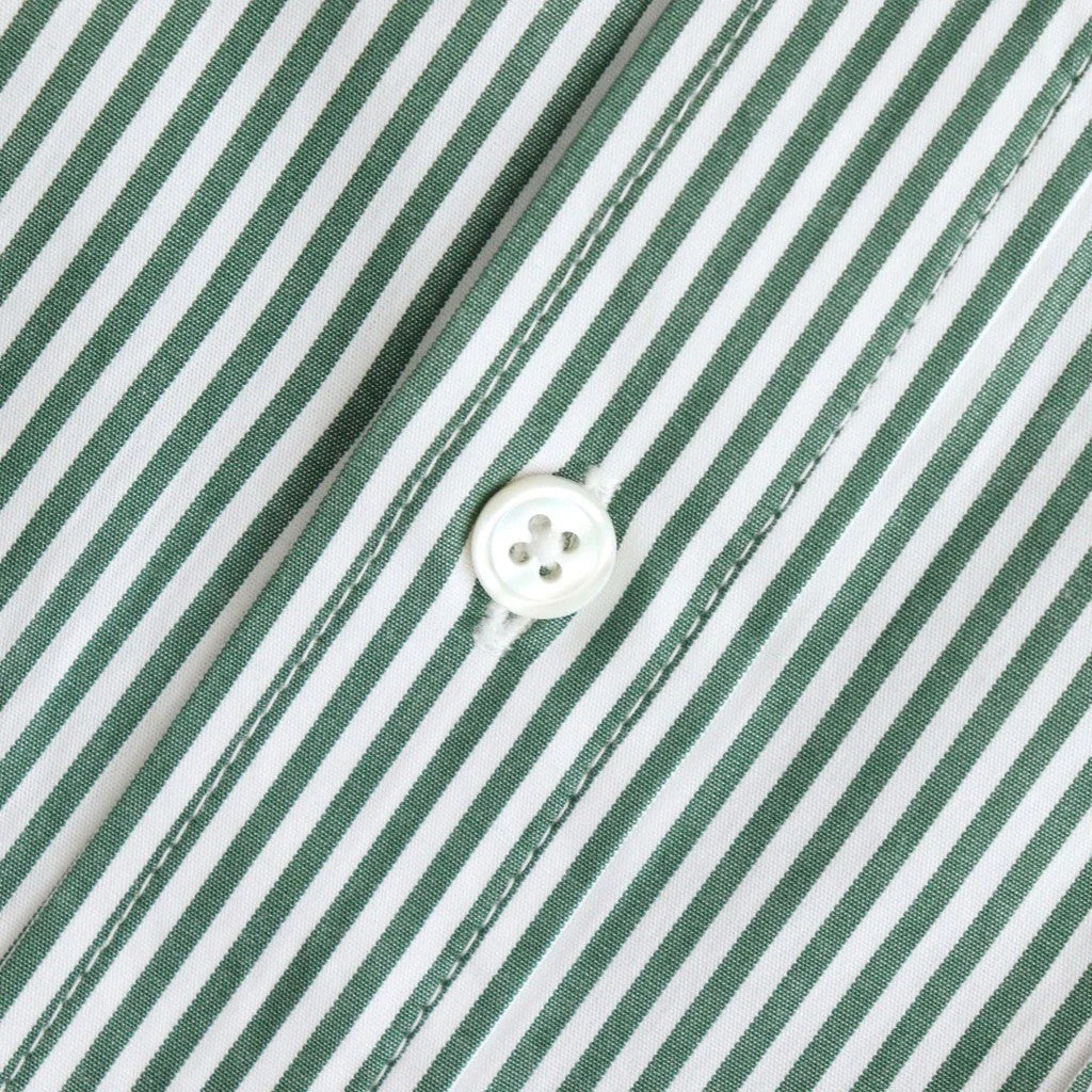 CORPORATE UNIFORM L/S SHIRT #GREEN STRIPE [FSC254-50021B]