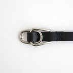 Double Buckel Leather Belt #Black [YK26FW01408A]