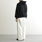 DOUBLE WEAVE COTTON ONE TUCK WIDE PANTS #CREAM [ST.1398]