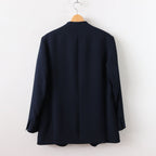 NNCJK｜アセテート&ポリエステルライトクレープダブルクロス ノーカラージャケット #NAVY [NK-NC905JK]
