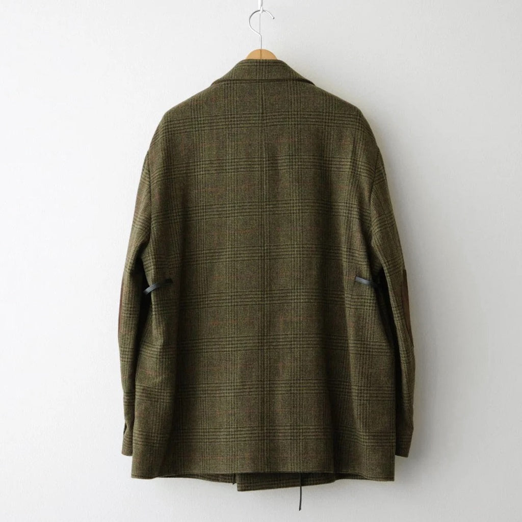 BRITISH TWEED OVERSIZED PEAK LAPEL JACKET #TWEED CHECK [ST.1586]