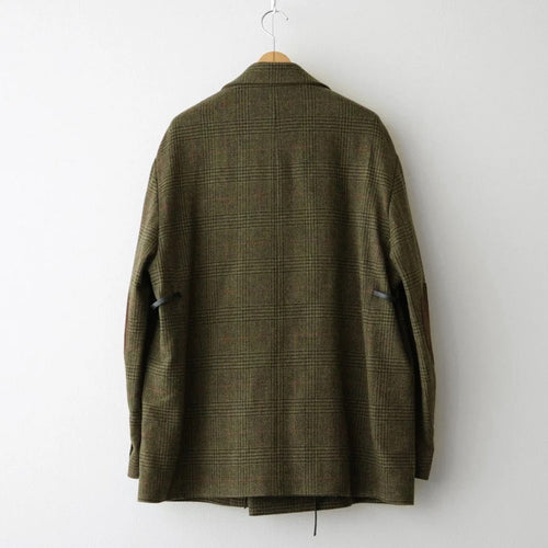 BRITISH TWEED OVERSIZED PEAK LAPEL JACKET #TWEED CHECK [ST.1586]