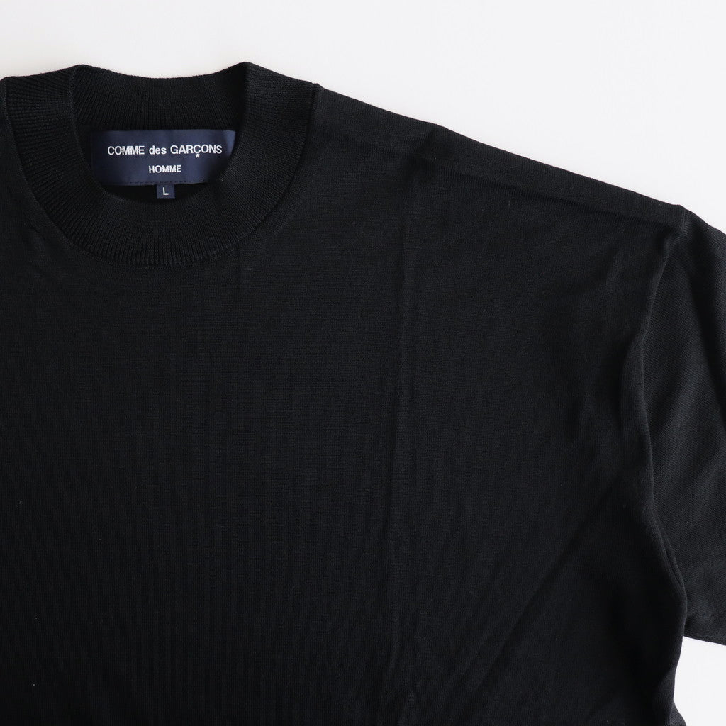 梳毛エステル天竺 セーター #BLACK [HN-N001-051]