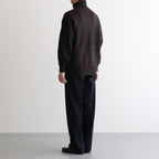 EXTRA FINE WOOL WARM KNIT TURTLE NECK LS #DARK BROWN [ST.1290]