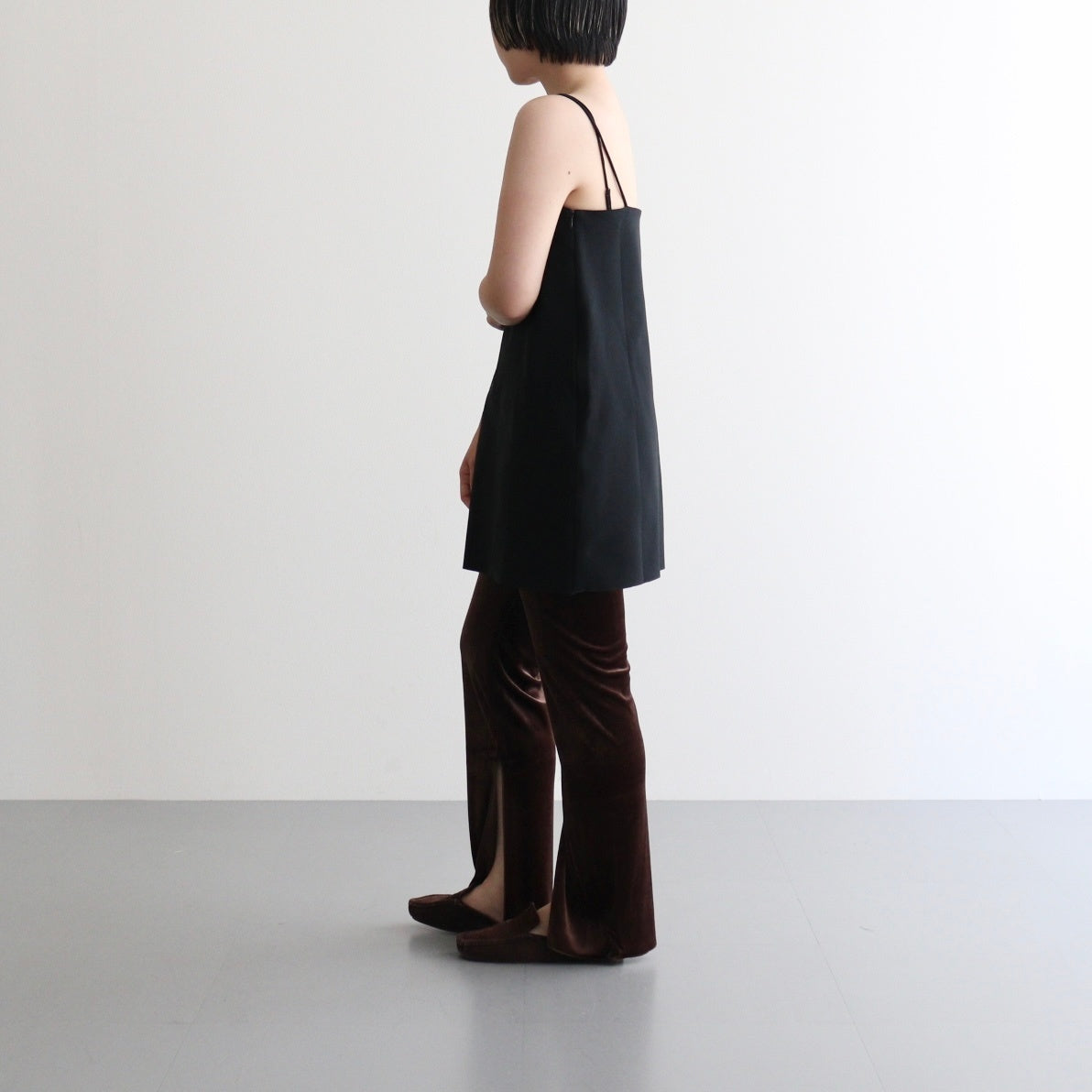 Velour Slit Leggings #BRN [12520707] – ciacura