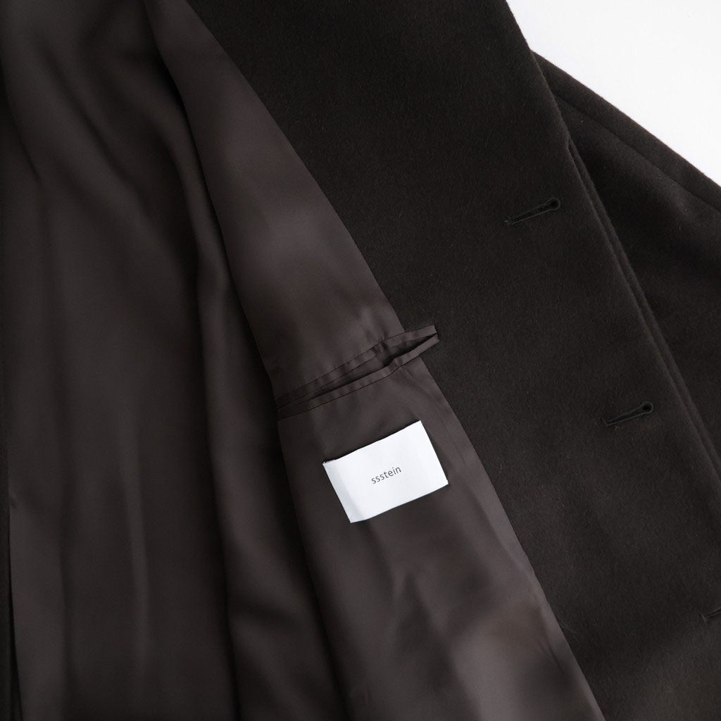 WOOL CASHMERE RAGLAN SLEEVE BALMACAAN COAT #DARK BROWN [ST.1535]