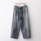 Selvage Denim Belted Pants #BLACK_LIGHT FADE [GU253-40064LB]
