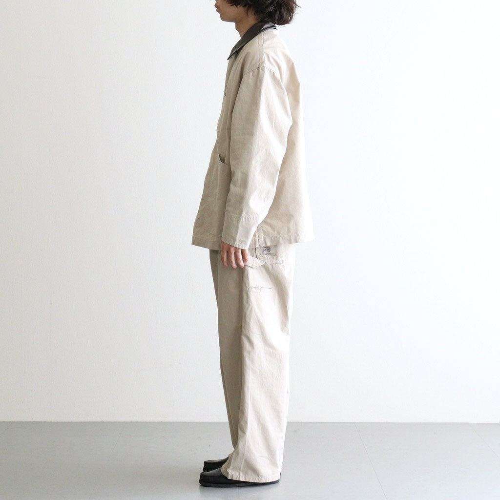 COTTON CANVAS PAINTER PANTS #BEIGE [FSC263-40033]
