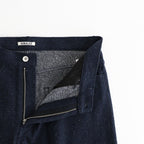 SILK NEP DENIM 5P WIDE PANTS #DARK NAVY [A26AP01SD]